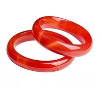 HQHYGM Un Paio di Braccialetti di Giada con Agata Rossa, Braccialetti con Corniola, Braccialetti di Giada, Braccialetti di Giada Avvolti in Seta, A Strisce Piatte, Scatole per Braccialetti da Donna