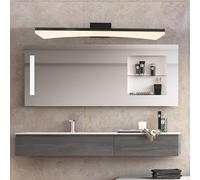 HQHYGM Vanity Wall Light Bathroom Over Mirror Wall Lamp Indoor Wall Bathroom Waterproof Wall Long Strip Acrylic for Makeup Bedroom Living Room (Black-Neutral Light 60cm)