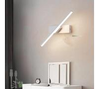 HQHYGM Wall Indoor Wireless Wall Light with Touch Control Switches Wall Lamp 330° Rotatable Wall Long Strip Aluminium for Bedroom Living Room Corridor (White-Neutral Light 30cm)