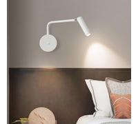 HQHYGM Wall Light Indoor Decorative Wall Lamp with Switches Wall Rotatable Wall with Adjustable Swing Arm Aluminium for Bedroom Living Room Corridor (White Warm Light)