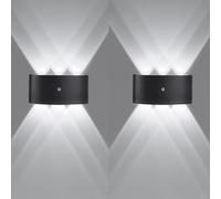 HQHYGM Wall Light Indoor Up and Down Wall Lamp Dimming with Remote Control Wall Touch Control Wall USB Rechargeable for Living Room Corridor Bedroom (White Light 2 Packs)