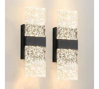 HQHYGM Wall Light Indoor Wall Lamp with Remote Control Wall Dimmings 2700K-6500K Wall Battery Operated USB Rechargeable for Bedroom Living Room Kitchen (Black 2 Packs)