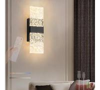 HQHYGM Wall Light Indoor Wall Lamp with Remote Control Wall Dimmings 2700K-6500K Wall Battery Operated USB Rechargeable for Bedroom Living Room Kitchen (Black 1 Pack)