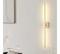 HQHYGM Wall Light with Remote Control Dimmings Wall Lamp USB Rechargeable Wall with Switches Touch Control Wall Iron for Bedroom Living Room Corridor (Gold 1 Pack)
