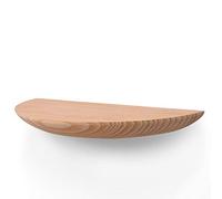 HQL Mensole sospese a Parete, mensole a Muro in Legno massello, mensola semicircolare Galleggiante, per Camera da Letto, Soggiorno, Bagno, Cucina, Ufficio,Wood Color,Large