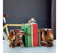 HQL Statue mitiche del Drago guardiano, Un Paio di Draghi appollaiati su Una pila di Libri, fermalibri del Drago per Decorazioni e Statuette Gotiche e medievali Decorative