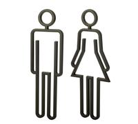 HQLESHUI Acrylic Adhesive Backed Men's and Women's Bathroom Sign Bath