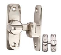 HQPCAHL Chiavistello Porta Serratura per Porta Scorrevole Chiusura a Levetta Chiusura con Fibbia Bullone di Bloccaggio con Viti per Porta, Finestra, Armadio e Giardino,Silver