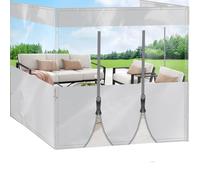 HQQMNY Telone per terrazze in PVC, impermeabile, trasparente, con occhielli, 0,4 mm, 400 g/m², antivento, resistente alle intemperie, per pergola, veranda
