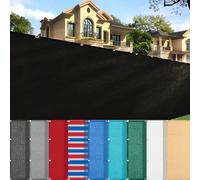 HQQMNY Tenda da sole con occhielli, 1,5 m x 4 m, rete di protezione solare da giardino, 95% ombreggiatura, resistente ai raggi UV, per parco giochi, serra, colore nero
