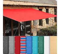 HQQMNY Tenda da sole con occhielli, 1 m x 2 m, rete parasole da giardino, 95%, resistente ai raggi UV, per parco giochi, serra, colore rosso