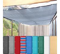 HQQMNY Tenda da sole con occhielli, 2 m x 4,5 m, rete di protezione solare da giardino, 95%, resistente ai raggi UV, per parco giochi, serra, colore argento
