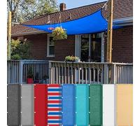 HQQMNY Tenda da sole con occhielli, 2 m x 6 m, rete di protezione solare da giardino, 95%, resistente ai raggi UV, per parco giochi, serra, blu