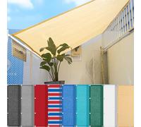 HQQMNY Tenda da sole con occhielli, 4 m x 7 m, rete di protezione solare da giardino, 95%, resistente ai raggi UV, per parco giochi, serra, colore giallo