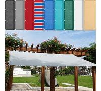 HQQMNY Tenda da sole con occhielli, 8 m x 9 m, rete di protezione solare da giardino, 95%, resistente ai raggi UV, per parco giochi, serra, colore grigio