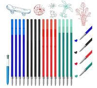 HQRKOTM 16 Pezzi,per bic 4 colori,Ricarica per penna a sfera, 4 colori (indelebile, 1,0 mm)