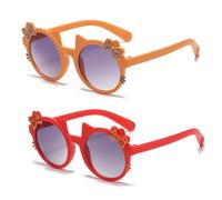 HQRKOTM 2 Pezzi Kitty Occhiali da Sole per Bambina Ragazza, Occhiali da sole bambini UV400 Raggi Ultravioletti a per Bambino età 3-12
