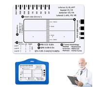 HQRKOTM Confezione da 1 pezzo di custodia per carte Righello ecg 7 step ruler, formato tascabile 8,6 cm x 5,4 cm, ausilio per la lettura e lo studio dell'ECG, ideale per studenti, infermieri e medici