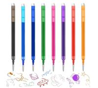 HQRKOTM Set di 8 Ricariche Penne Cancellabili da 0,7 mm,Ricariche per Penna Gel,Ricarica Penna Cancellabile Compatibil con Pilot Frixion,su Tessuto e Pelle Termo-Cancellabile