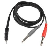 HQRP 1.8m 1/8 3.5mm Trs a Doppio 1/4 6.35mm Ts Cavo Compatibile Con JBL EON15