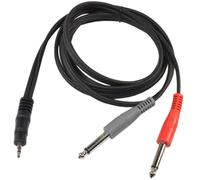 HQRP 1.8m 1/8 (3.5mm) Trs a Doppio 1/4 (6.35mm) Ts Y Cavo Audio Telefono Jack