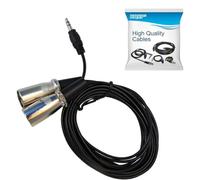 HQRP 1.8m Cavo 3.5mm a doppio XLR maschio Compatibile con KRK Rokit 5 G2s / HS50m's/JBL EON 5151XT / RCF ART