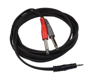 HQRP 1.8m Cavo 3.5mm TRS a doppio 6.35mm TS Compatibile con M-Audio Studiophile Series BX5a Altoparlanti