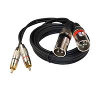 HQRP 2X XLR Maschio A 2X RCA Maschio Phono Plug Twin Lead / Cavo Patch Audio