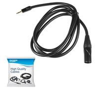 HQRP 3.5mm A 3-Pin XLR Cavo, Maschio XLR a Maschio 0.3cm Mini Cavo Jack 1.8m