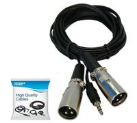HQRP 3.5mm A Doppio Maschio XLR Cavo Per Behringer B2031A