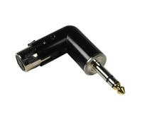 HQRP 3-Pin XLR Femmina A 0.6cm Maschile Trs Angolo Di Adattatore Con 4 Posizioni