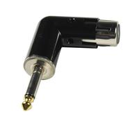 HQRP 3-Pin XLR Femmina A 0.6cm Maschile Ts Angolo Di Adattatore Posizioni Dx E