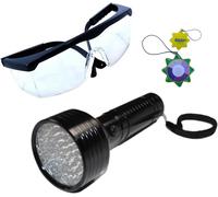 HQRP 68 Torcia LED Blacklight W/ Lente Trasparente Sicurezza Occhiali per Rocks