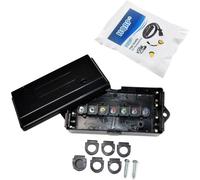 HQRP 7 Way / Perno Rv Rimorchio Filo Cavo Giunzione Scatola Colore Codice Camper