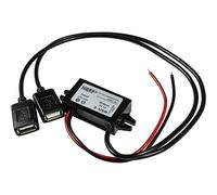 HQRP cc-Cc Passo Giù Convertitore 12/24V A 5V 3A 15W W/2X Usb-A Connettore
