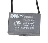 HQRP Condensatore Motore CBB61 15uf 2-Wire per Hampton Bay Soffitto Ventole