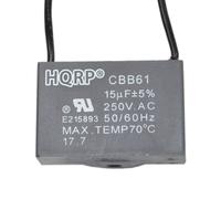 HQRP Condensatore Motore CBB61 15uf 2-Wire per Harbor Breeze Soffitto Ventole