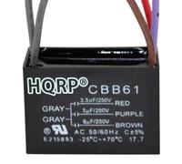 HQRP Condensatore Motore CBB61 3.5uf+5uf+6uf 5-Wire per Harbor Breeze Soffitto