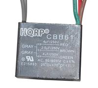 HQRP Condensatore Motore CBB61 4uf+2.5uf+4uf 5-Wire per Hampton Bay Soffitto