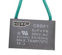 HQRP Condensatore per Hampton Bay Soffitto Ventola 5uf 2-Wire CBB61 Ricambio