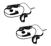 HQRP Confezione da 2 auricolari esterni con 2 pin e microfono push-to-talk, compatibili con Motorola GTI, GTX, LTS-2000, VL-130, PMR-446, ECP-100, PR-400, Mag One BPR-40, EP-450, AU-1200, AV-1200