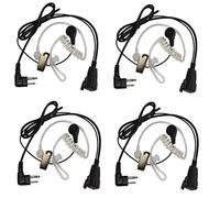 HQRP Confezione da 4 auricolari a 2 pin con auricolare e microfono, compatibili con dispositivi radio Bearcom BC10 / BC20 / BC90 / BC95 / BC120 / BC130 / Black Box / Black Box Plus
