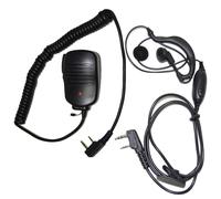 HQRP Kit: 2-Pin Mini Microfono Altoparlante + Auricolare per Kenwood Th- TK