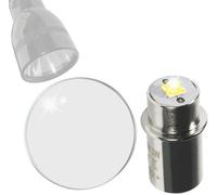 HQRP Kit: Vetro Lente E 3W LED Lampadina per Maglite 2C 3C O 2D 3D Cell Luminose