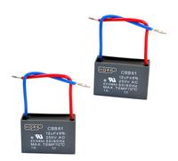 HQRP Motore Soffitto Ventola Condensatore 12uF 2-Wire CBB61 Ricambio (1x O 2x)