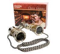 HQRP Opera Teatro Vetro Ottiche Obiettivo Binocolo Oro/Argento Con Catena