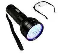 HQRP Portatile Ultra Violetti Nero UV Torcia Finto Soldi Detector + Occhiali