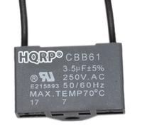 HQRP Ricambio Condensatore per Hampton Bay Soffitto Ventola CBB61 3.5uf 2-Wire