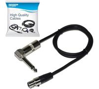 HQRP TA4F Mini connettore a 1/4 di cavo dello strumento ad angolo Compatibile con Shure PGX-D/GLX-D/QLX-D/ULX-D Sistema digitale senza fili