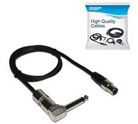 HQRP TA4F Mini connettore a 1/4 di cavo dello strumento ad angolo retto compatibile con Shure AXT100, T1, T1G, UT1, SC1, BLX1, PG1, PGX1, PGXD1, GLXD1, QLXD1, SLX1, LX1, FP1, ULX1, ULXD1, UC1, UR1